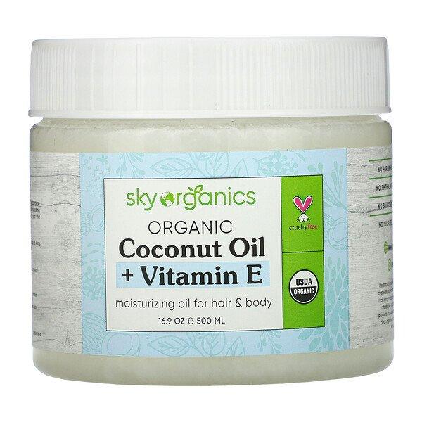 Sky Organics Coconut Oil + Vitamin E, Organic – 16.9 oz